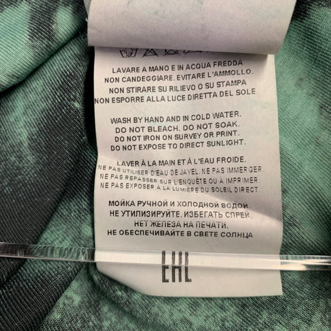 PREMIUM MOOD DENIM Size S Green Forest Green Dyed Cotton Crew-Neck T-shirt
