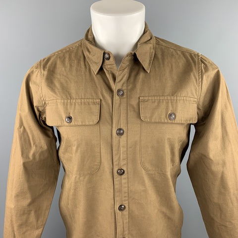 BRIDGE & BURN Size S Khaki Cotton Buttoned Jacket