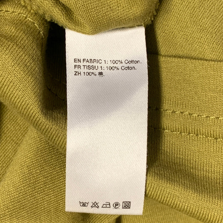 MOWALOLA Size XL White Olive Cotton Layered Pullover