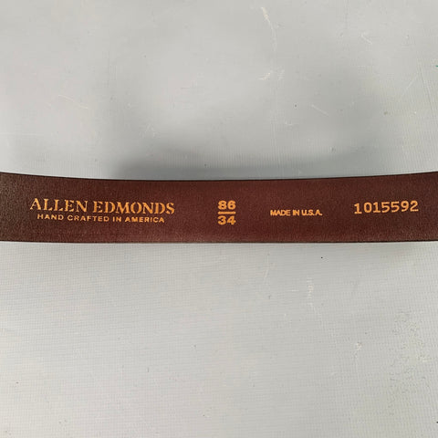 ALLEN EDMONDS Size 34 Brown Leather Belt