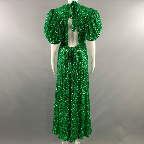 ROTATE Size S Green Polyester Maxi Dress