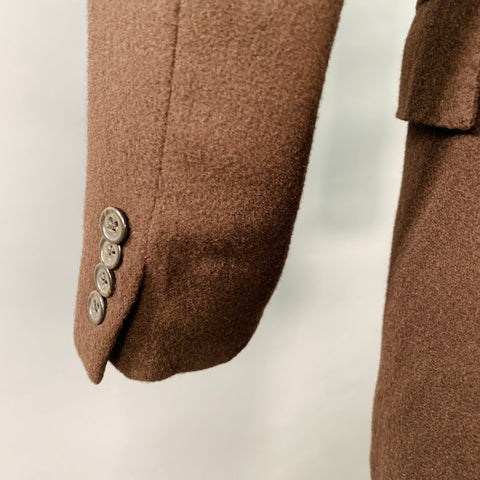 RALPH LAUREN Size 38 Regular Brown Cashmere Notch Lapel Sport Coat
