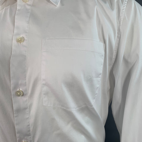 HELMUT LANG Size M White Cotton Blend Button Up Long Sleeve Shirt