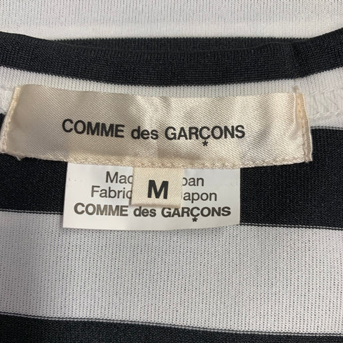 COMME des GARCONS Size M Black White Stripe Crew Neck Casual Top