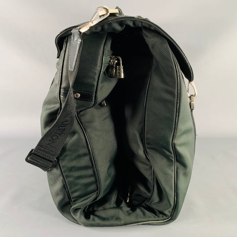 LOUIS VUITTON Taiga Portable Gibeciere Ardoise Green Black Two Tone Nylon Leather Travel Suitcase Bag