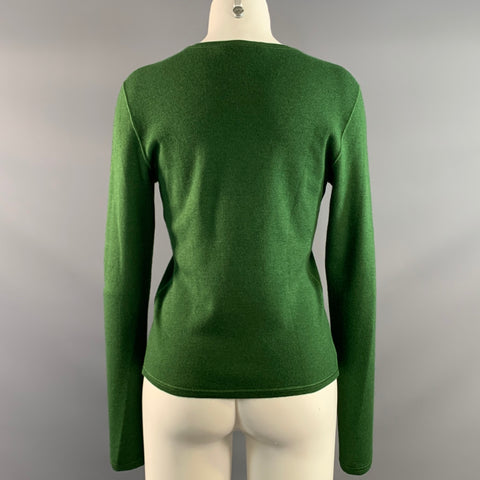 OSCAR DE LA RENTA Size M Green Long Sleeve Casual Top