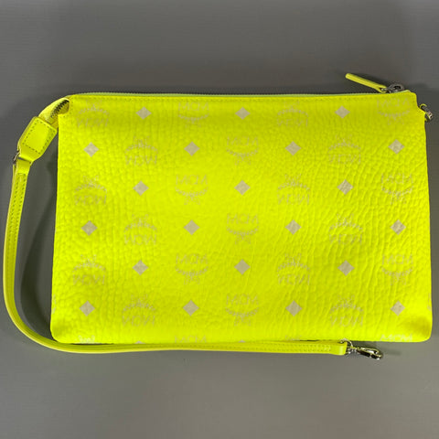 MCM SS2019 Pink Neon PVC Metallic Tote Bag