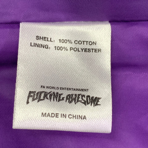 FUCKING AWESOME Size S White Black Abstract Cotton Shirt Jacket