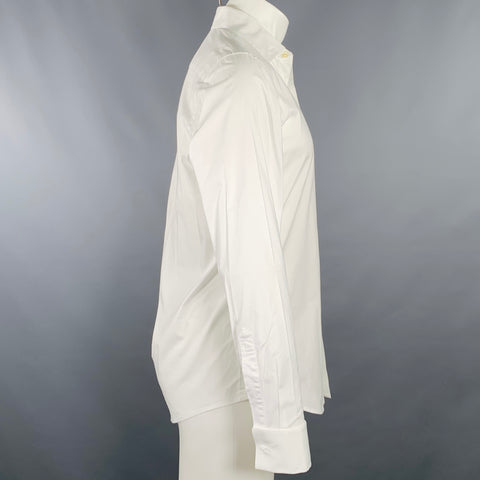 DKNY Size S White French Cuff Long Sleeve Shirt