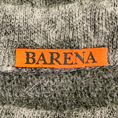 BARENA Size XL Grey Heather Wool Blend Crew Neck Sweatshirt