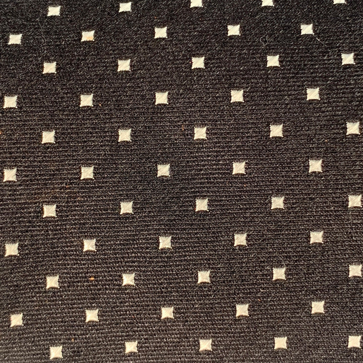 ERMENEGILDO ZEGNA Black White Dots Silk Skinny Tie