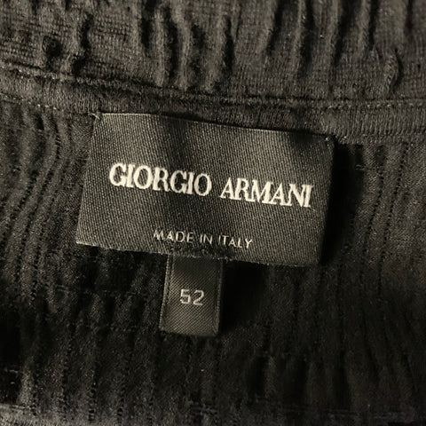 GIORGIO ARMANI Size XL Black Jacquard Viscose Blend T-shirt