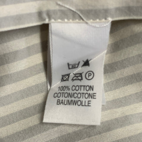 PAUL SMITH Size XXL Grey Beige Stripe Cotton Button Up Long Sleeve Shirt