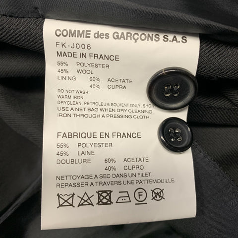 COMME des GARCONS SHIRT Chest Size S Black Polyester / Wool Sport Coat