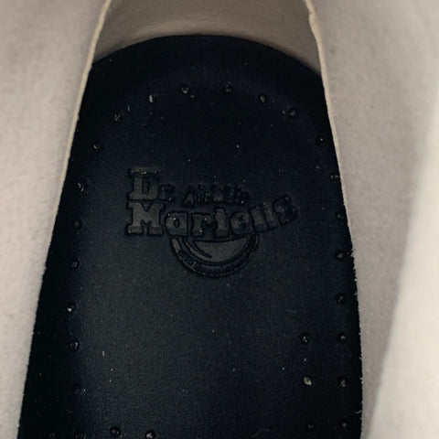 DR. MARTENS Size 10 White Leather Lace-Up Combat Boots