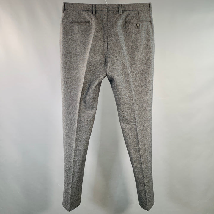 CALVIN KLEIN 205W39NYC Size 36 Grey Blue Grid Wool Flat Front Zip Fly Dress Pants