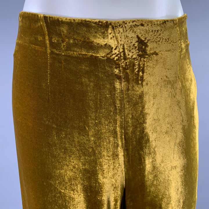 GALVAN LONDON Size 8 Gold Viscose Blend Palazzo Pants
