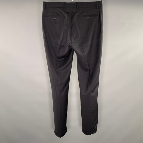 GIORGIO ARMANI Size 32 Navy Wool Cuffed Dress Pants