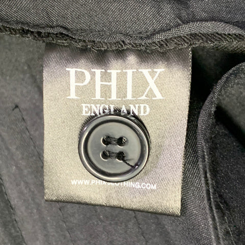 PHIX Size 34 Black Pinstripe Wool Blend Sequined Wide Leg Dress Pants