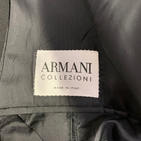 ARMANI COLLEZIONI Size 40 Black Wool Shawl Collar Tuxedo