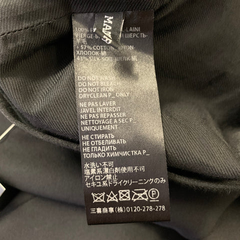 HAIDER ACKERMANN Size 33 Black White Contrast Stitch Silk Cotton Dress Pants