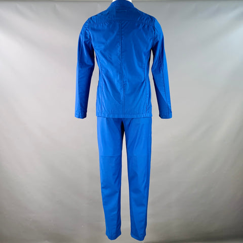 T-JACKET by TONELLO Size M Royal Blue Virgin Wool Notch Lapel Suit