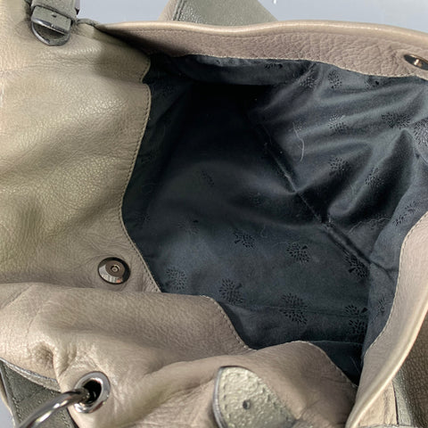 MULBERRY Mini Taylor Grey Charcoal Two Tone Leather Satchel Handbag