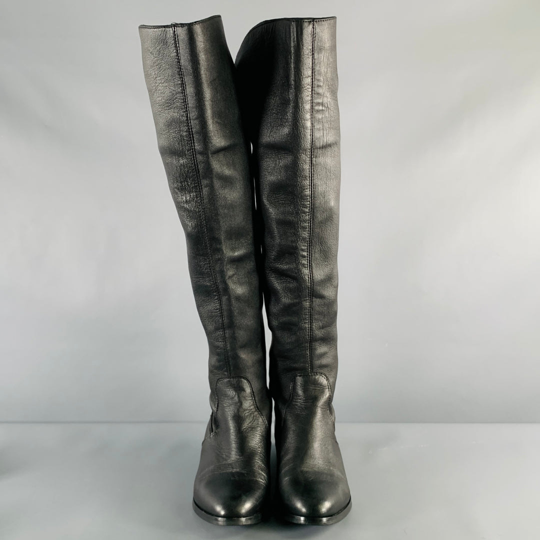LAVORAZIONE ARTIGIANA Size 7 Black Pull On Boots