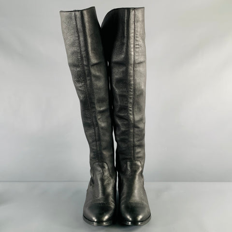 LAVORAZIONE ARTIGIANA Size 7 Black Pull On Boots