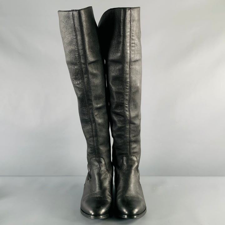 LAVORAZIONE ARTIGIANA Size 7 Black Pull On Boots