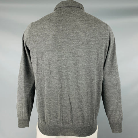 BRUNELLO CUCINELLI Taille 44 Pull boutonné en laine et cachemire gris