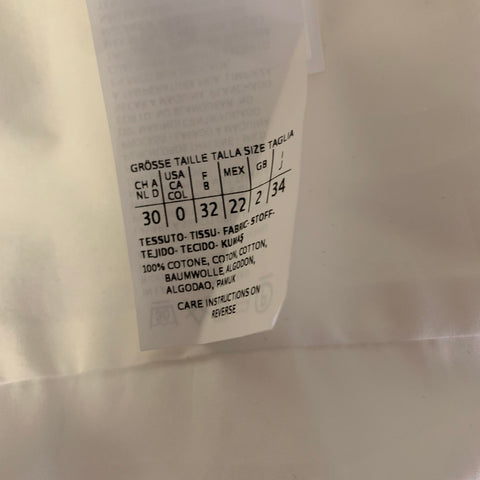 SPORTMAX Size 0 White Cotton Blouse