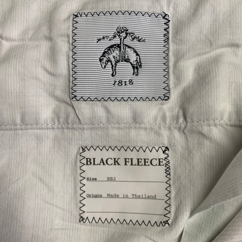 BLACK FLEECE Size M Grey White Checkered Cotton Button Fly Shorts