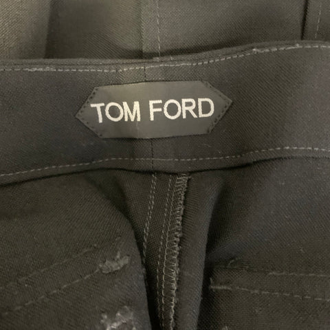 TOM FORD Size 36 Black Wool Cashmere Silk Zip Fly Casual Pants