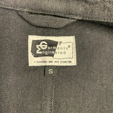 ENGINEERED GARMENTS Size S Grey Charcoal Cotton Blend Twill Peak Lapel Jacket