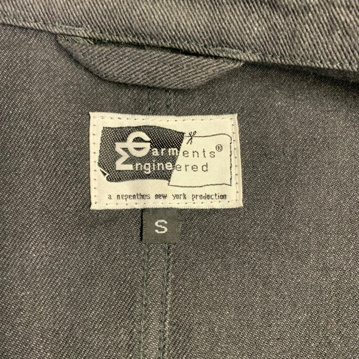 ENGINEERED GARMENTS Size S Grey Charcoal Cotton Blend Twill Peak Lapel Jacket