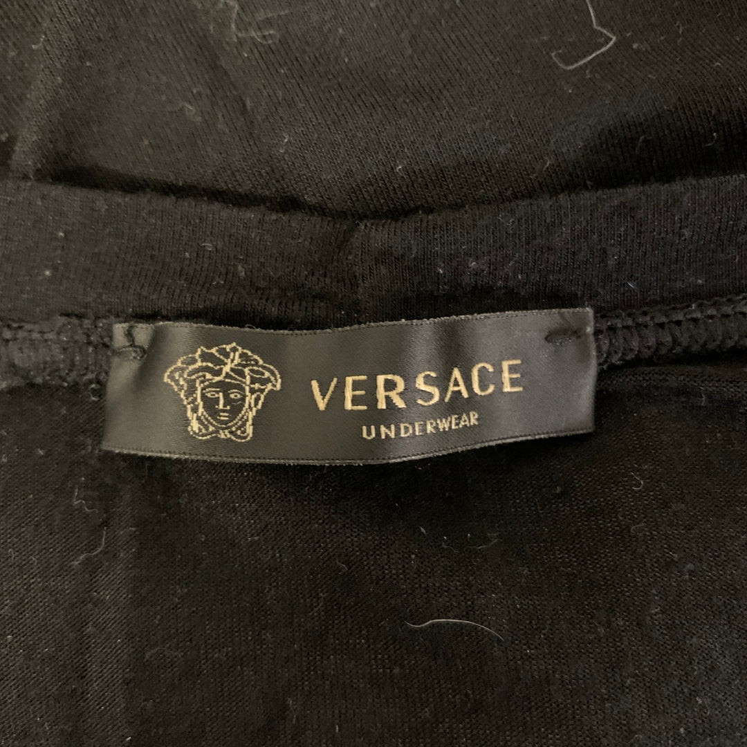 VERSACE Size M Black Modal Blend Muscle Sleeveless T Shirt