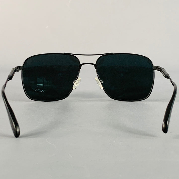 OLIVER PEOPLES Linford Black Metal Pilot Sunglasses
