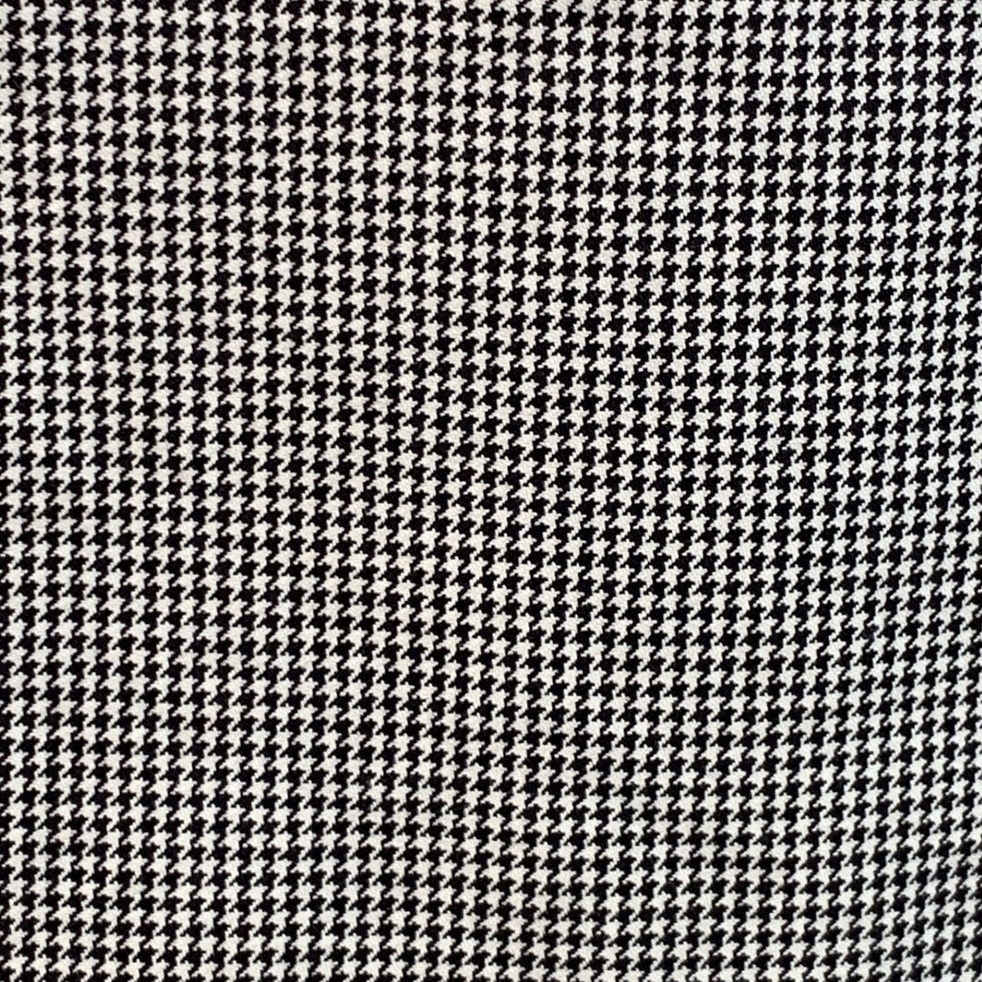 EIDOS Size 42 Black White Houndstooth Cotton Blend Button Up Coat
