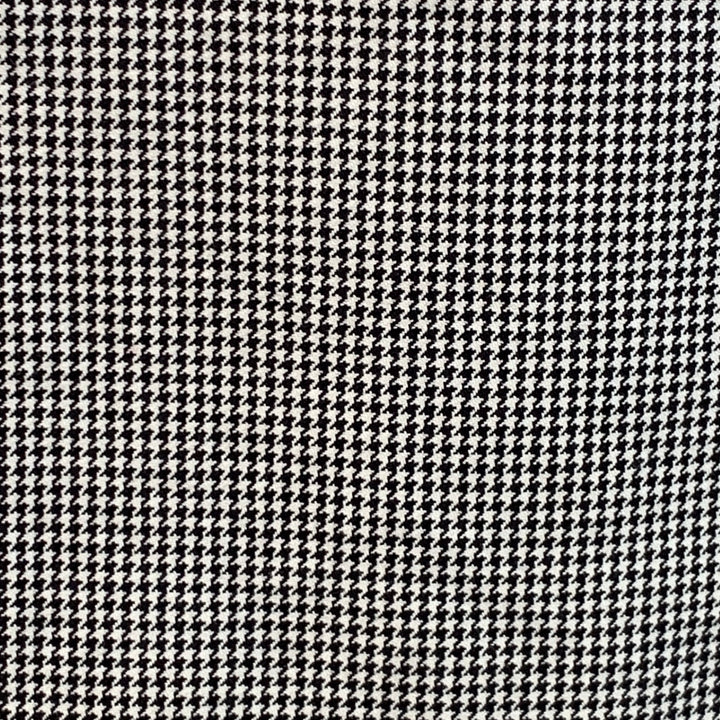 EIDOS Size 42 Black White Houndstooth Cotton Blend Button Up Coat