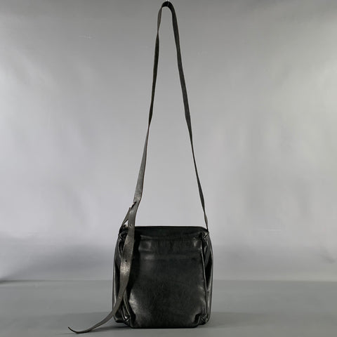 M.A+ Size One Size Black Solid Leather Shoulder Bag