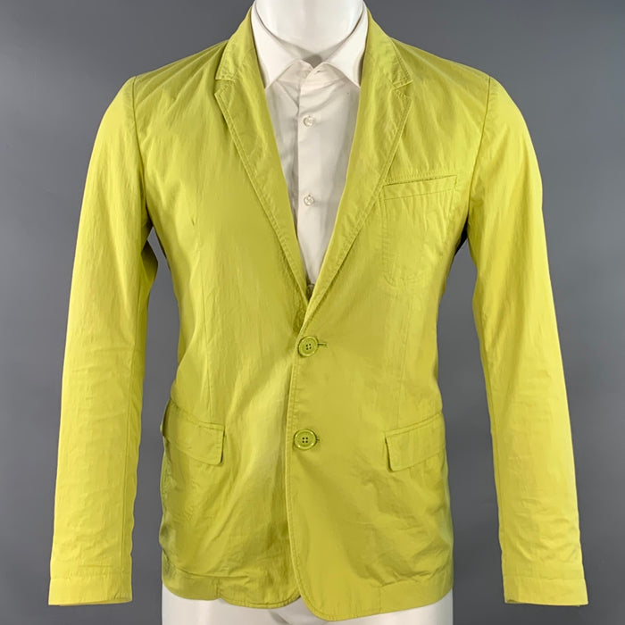 VIKTOR & ROLF Blazer sport jaune en mélange de coton, taille 38, à simple boutonnage