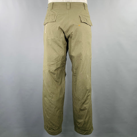 45rpm Size 34 Green Olive Cotton Button Fly Casual Pants
