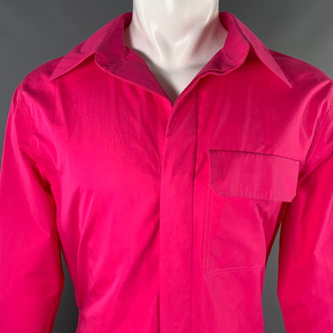 VALENTINO Size S Pink Cotton Hidden Placket Jumpsuit