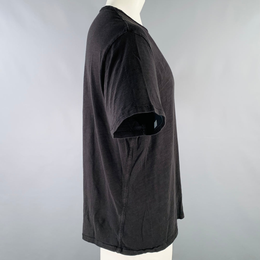 RAG & BONE Size XXL Black Cotton Crew Neck T-shirt
