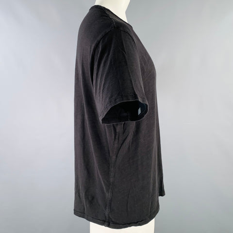 RAG & BONE Size XXL Black Cotton Crew Neck T-shirt