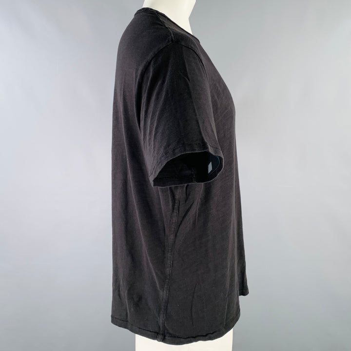 RAG & BONE Size XXL Black Cotton Crew Neck T-shirt