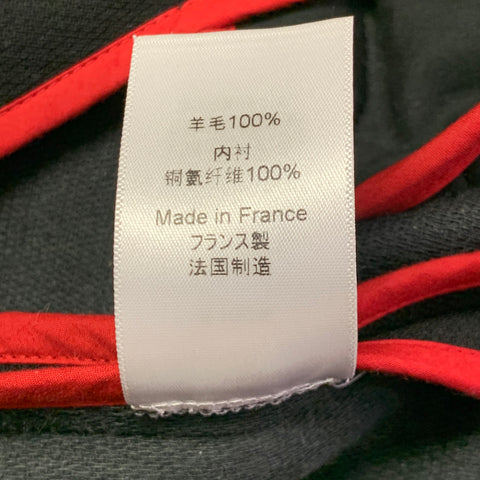 CELINE Size 4 Black Wool Zippers Detail Bondage Coat