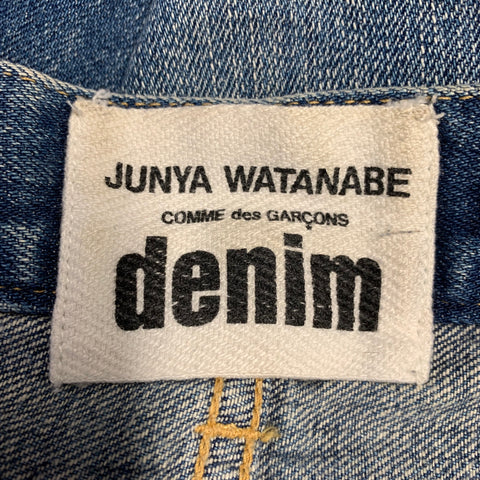 JUNYA WATANABE Size S Blue Navy Patchwork Cotton Selvedge Jeans