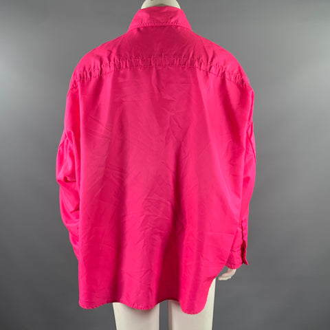 THE FRANKIE SHOP Size M/L Pink Polyester Shirt Jacket Shirt